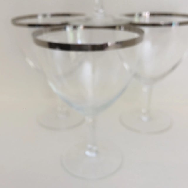 Platinum Rim Wine Glasses 1940s West Germany - Set of 4 For Sale - Image 9 of 13