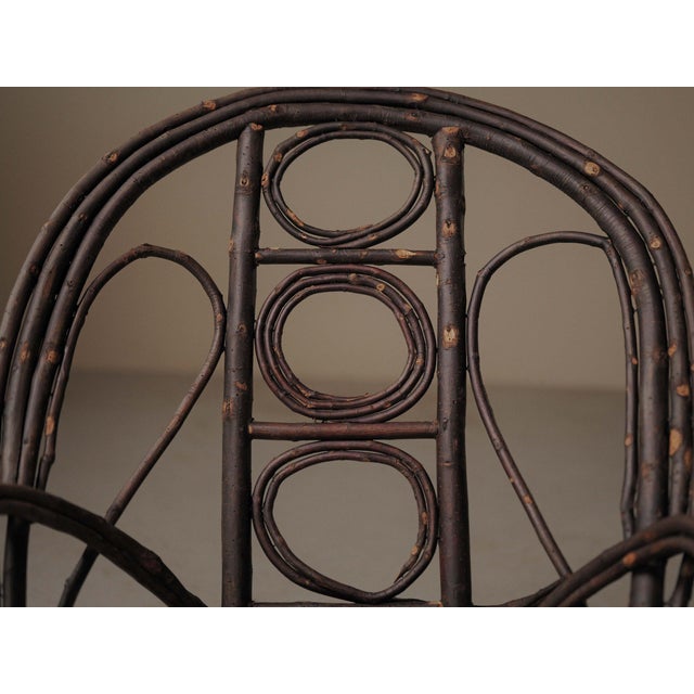 Antique French Folk-Art Hazel Branch Armchair, 1890s For Sale - Image 10 of 18