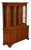 Ethan Allen Traditional Oak Lighted China Cabinet For Sale