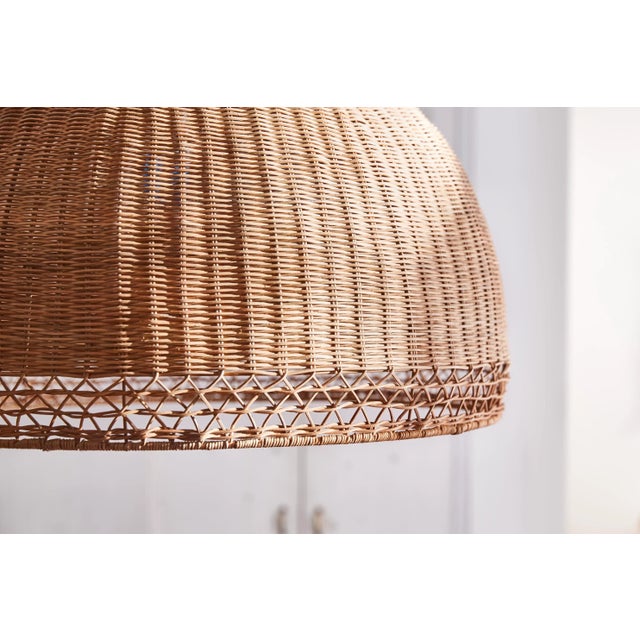2020s Vintage Inspired Augusta Chandelier in Woven Rattan For Sale - Image 5 of 7
