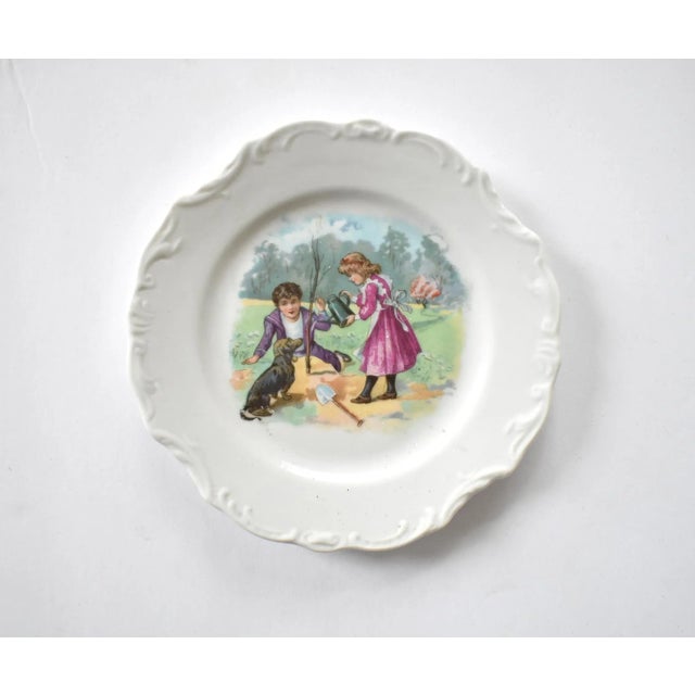 Early 20th Century Antique Children's Plates - Set of 4 For Sale - Image 5 of 9