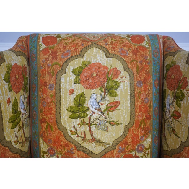 1990s Hickory Chair Co Mahogany Wing Chair W. Down Seat For Sale - Image 5 of 18