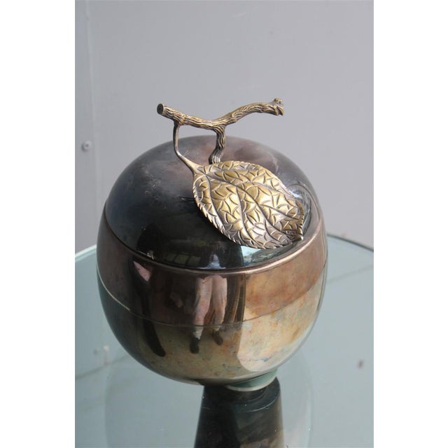 Silver Apple-Shaped Metal Ice Box from Teghini, 1960s For Sale - Image 8 of 8