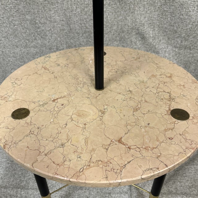 Vintage Brass and Marble Table Lamp in the Manner of Harvey Probber For Sale In Chicago - Image 6 of 8