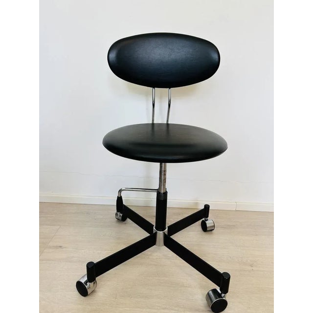 Vintage Black Kovona Office Stool Model Z-370, 1960s For Sale - Image 12 of 12