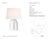 Barbara Barry by Visual Comfort Signature Melanie 12" Cordless Accent Lamp in Crackled Ivory with Linen Shade Designer:...