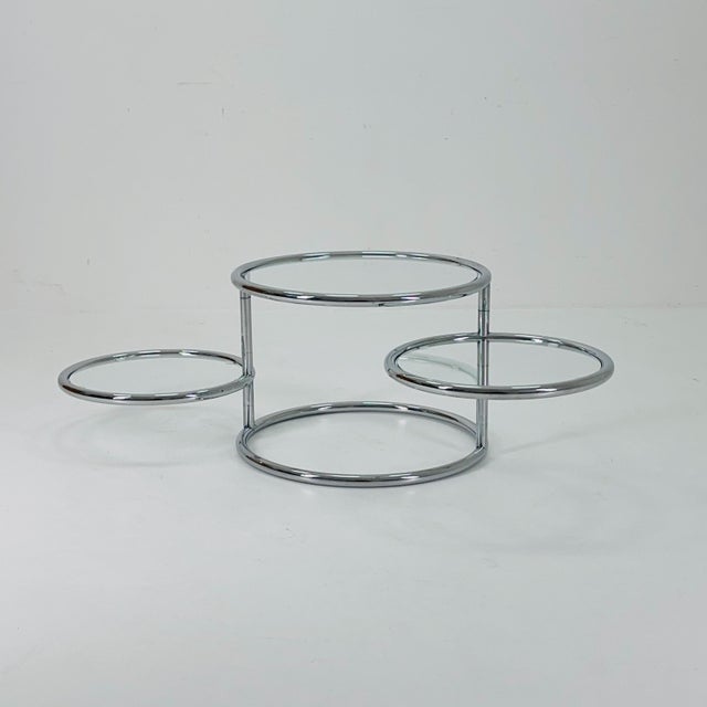 Mid-Century Modern Coffee Table with 3 Swivel Levels by Milo Baughman, Italy, 1970s For Sale - Image 11 of 11