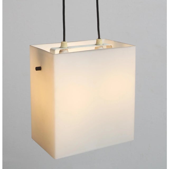 Opal Glass Cubic Ceiling Lamp, 1960s For Sale - Image 6 of 10