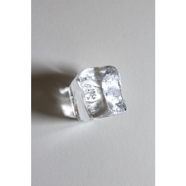 1950s Erik Hoglund for Kosta Boda Small Glass Face Sculpture For Sale - Image 5 of 8