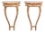 Mid 20th Century Petite Demi-Lune French Wall-Mount Consoles - A Pair For Sale