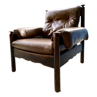 Brutalist Lounge Chair in the style of Sergio Rodrigues, 1960s For Sale