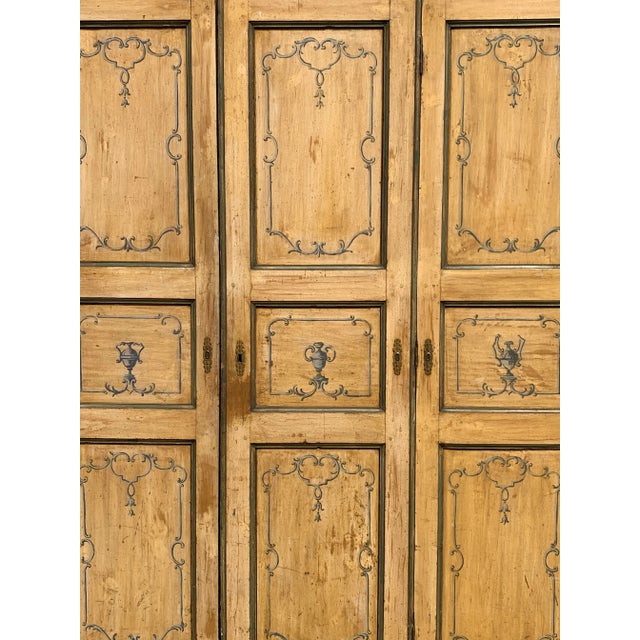 Early 19th Century Early 19th Century Italian Neoclassic Painted Armoire For Sale - Image 5 of 17