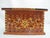 Moroccan Thuya Burl Wood Marquetry Mother of Pearl Inlaid Jewelry Lock Box For Sale In Portland, OR - Image 6 of 11