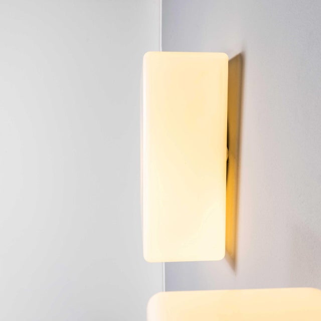 Czech Opaline Square Dish Ceiling Lamp, 1950s For Sale - Image 9 of 11