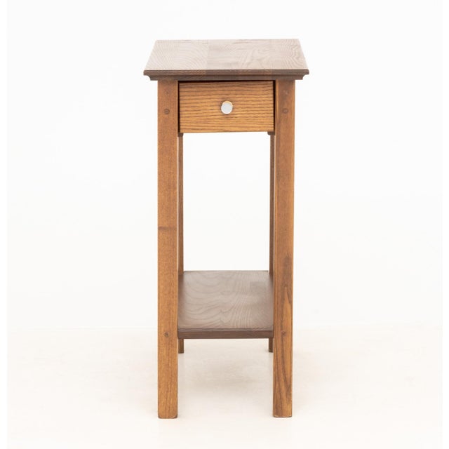 Modern Oak Side Table For Sale In New York - Image 6 of 7