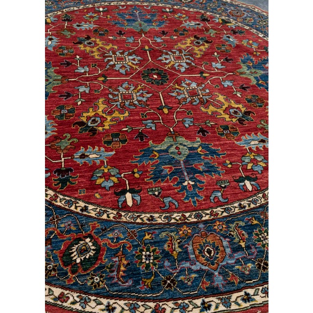 Modern Oriental Hand Knotted Round Rug 8' x 8' #21389 For Sale - Image 3 of 8