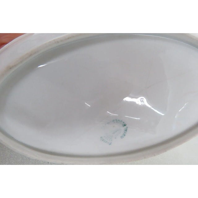 Royal Rudolstadt Prussia Porcelain White Roses Small Serving Tray Dish For Sale - Image 4 of 13