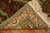 Handwoven silk Indian rug with an Indian Emperor on a pistachio green field. There is Arabic inscription. King Aunshirvan...