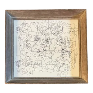 1980’s Original Wayne Cunningham Abstract Pen & Ink Drawing