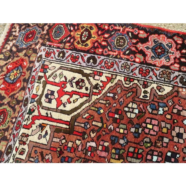 Camel Vintage Persian Malayer Rug – Size: 4' 6" X 7' 7" For Sale - Image 8 of 11