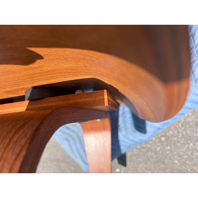 Brown 1940s Charles and Ray Eames for Herman Miller Early LCW Chair For Sale - Image 8 of 16