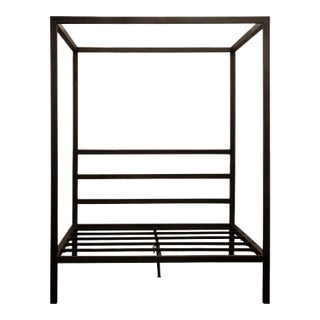 Modern Iron Canopy Queen Bed For Sale