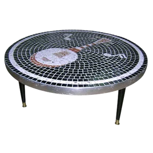 1950s Vintage Mosaic Tile Top Table