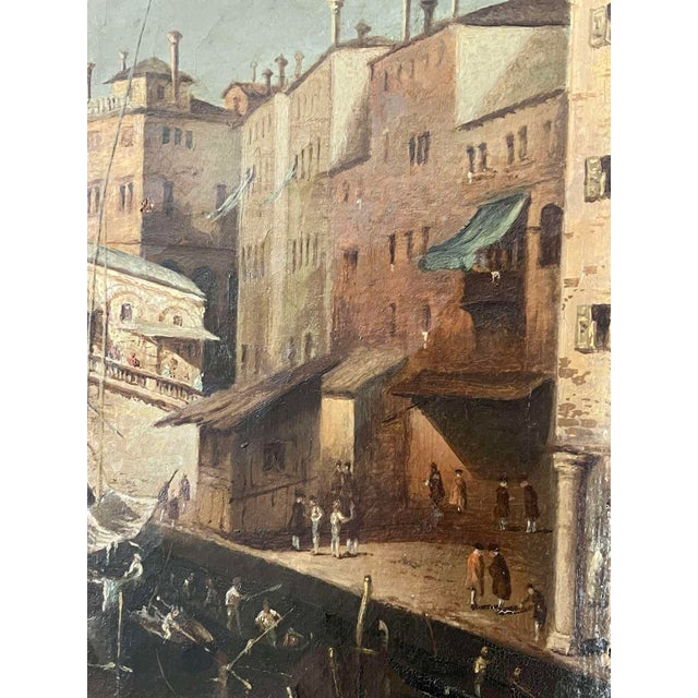 Venice Grand Canal, Italy, Oil on Canvas, 19th Century For Sale - Image 7 of 11
