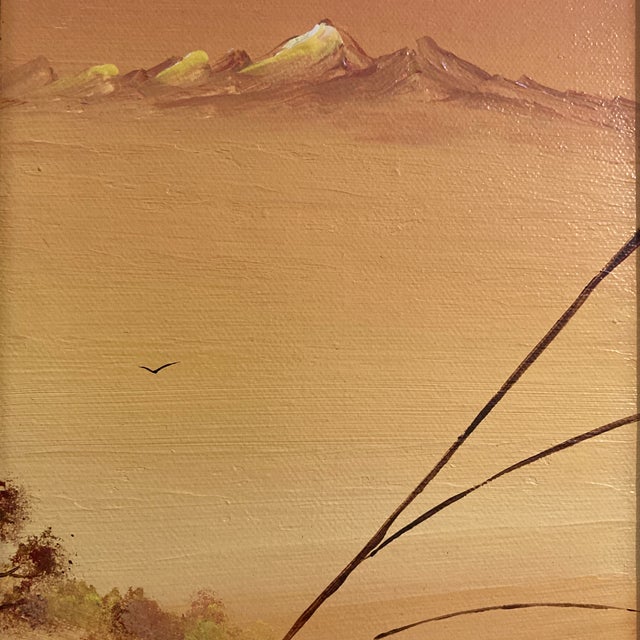 1970s Triptych Oil Paintings by California Artist Nachi Nelson - Fully Stamped Collector Set in Floater Frames For Sale - Image 4 of 12