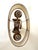Metal Large Florentine Gilt Iron Two-Light Table Lamp with Leather and Tapestry Shade, 1950s For Sale - Image 7 of 18