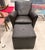 Calia Italian Leather Chair and Ottoman For Sale - Image 9 of 10