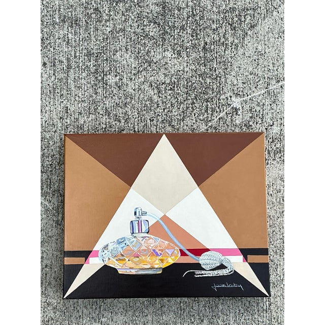 Vintage Bottle Original Oil Painting on Canvas For Sale - Image 10 of 12