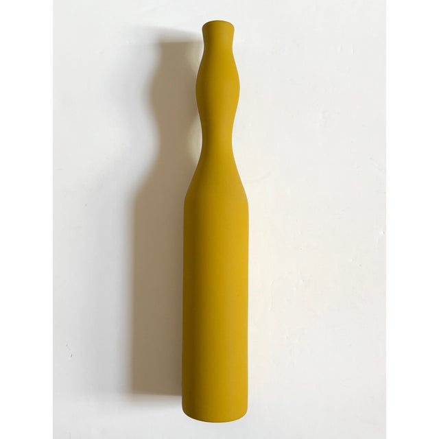 2018 Sonia Pedrazzini Contemporary Italian Handmade Yellow "Sand" Ceramic Vase For Sale - Image 11 of 17