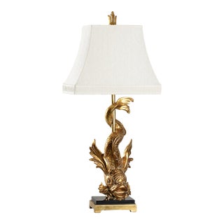 Wildwood Imperial Dragon Table Lamp - Gold For Sale
