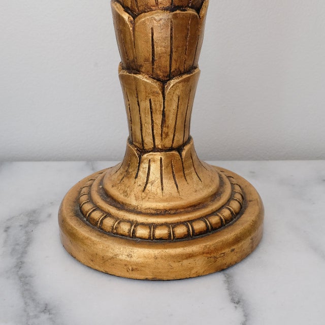 Vintage Maison Jensen palm tree lamp, made of cast plaster. In great condition.