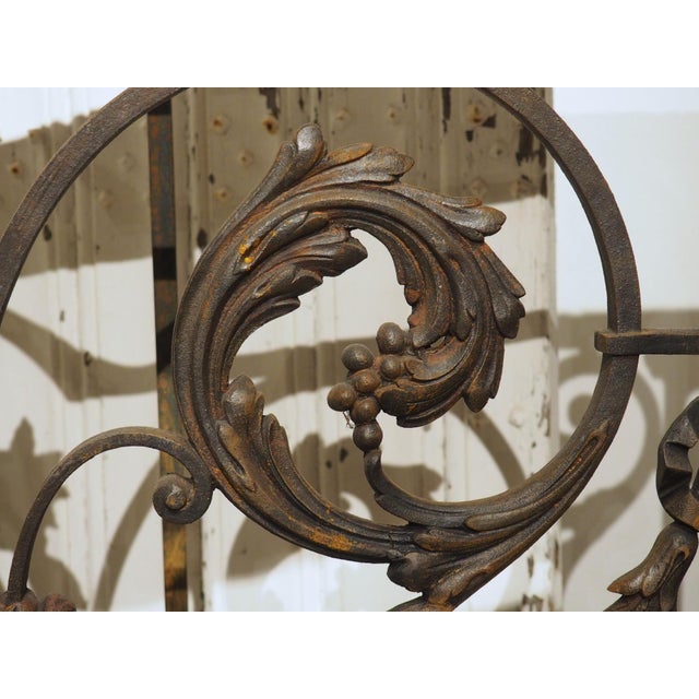 Antique Cast Iron Parisian Balcony Gate Console With Shellstone Top, Circa 1900 For Sale - Image 10 of 17