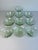 A most elegant group of delicate dessert dishes. Gorgeous green color & delicate thin glass to elevate your table setting....