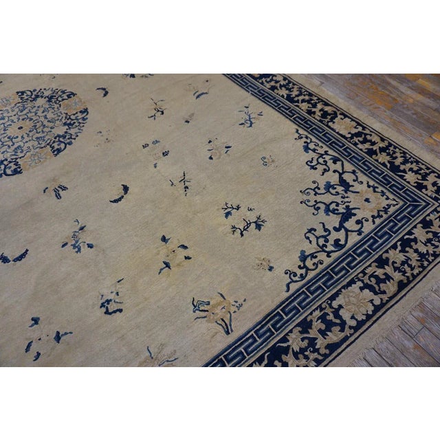 Antique Chinese Peking Rug 9'2"x11'3" For Sale - Image 12 of 12