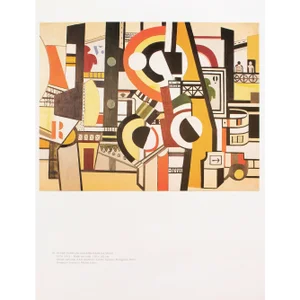 1990 After Fernand Leger "Study for Disks in the City", Full-Color Parisian Print