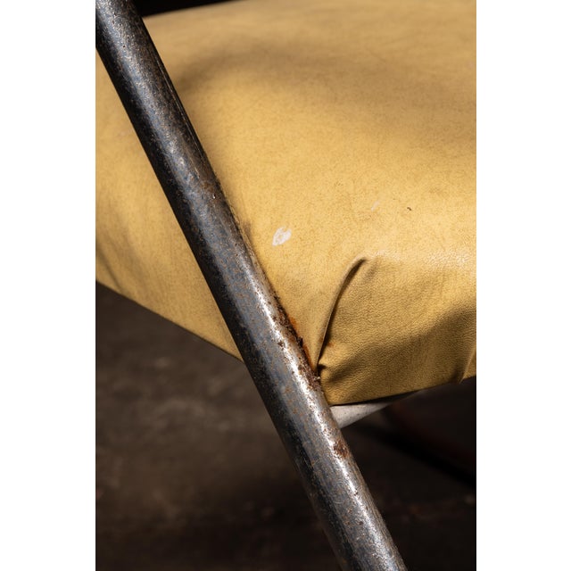 Metal Mid 20th Century Pair of After-Kem Weber Streamline-Art Deco Chrometube and Vinyl Chairs For Sale - Image 7 of 9