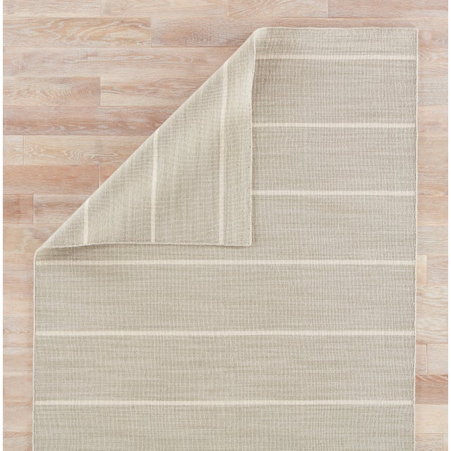 Jaipur Living Cape Cod Handmade Stripe Gray/ White Area Rug 4′ × 6′ Chairish