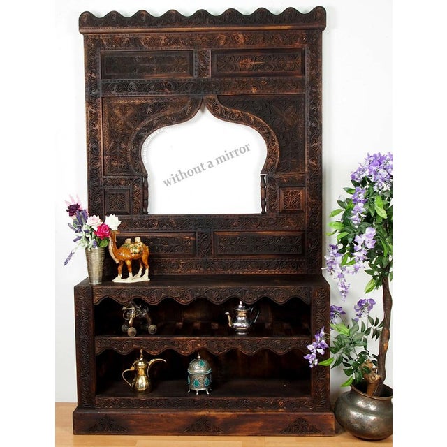 Vintage Hand Carved Wooden Hall Console Tables, 1990s For Sale - Image 3 of 14