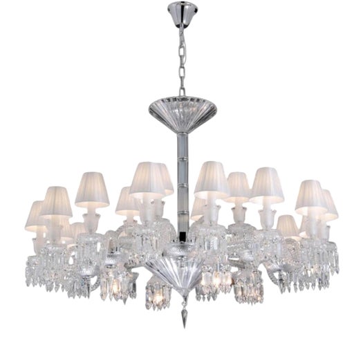 Collection Regina Chandelier in Metal and Crystal by Jago For Sale