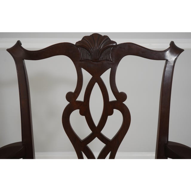 1980s Set of 6 Stickley Mahogany Chippendale Dining Chairs For Sale - Image 5 of 18