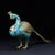 Vintage Cloisonné Enamel Peacock Figurine With Brass Accents For Sale - Image 4 of 10