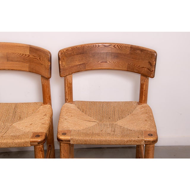 Wood Pine and Chord Chairs by Rainer Daumiller, 1985, Set of 5 For Sale - Image 7 of 11