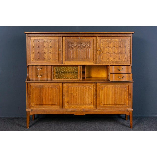 Vintage Brown Oak Cupboard For Sale - Image 15 of 18