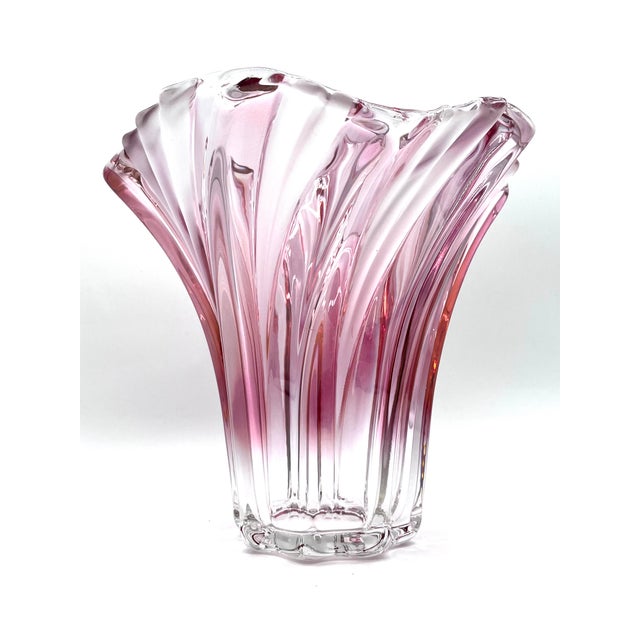 1960s Cranberry Clear Glass Vase by Josef Hospodka, 1960s For Sale - Image 5 of 18