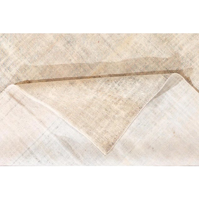 Persian 20th Century Vintage Persian Overdyed Ivory Wool Rug For Sale - Image 3 of 11
