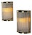 Art Deco Style Murano Glass and Brass Wall Sconces attributed to De Majo, 1970s, Set of 2 For Sale